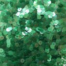 5mm Flat SEQUIN PAILLETTES ~ Soft EMERALD GREEN Rainbow Iris Crystal ~ Made USA