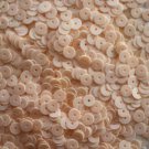 6mm Flat SEQUIN PAILLETTES ~ PEACH Opaque RAINBOW IRIS IRIDESCENT ~ Made in USA