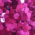 6mm Flat SEQUIN Loose PAILLETTES ~ FUCHSIA PINK Metallic ~ Round ~ Made in USA