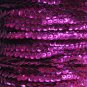 Fuchsia Pink Metallic 5mm cup Sequin Trim Flat Stitched Strung by the yard 15'