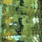 Lime Green Metallic Sequin Trim 6mm 1/4" wide stitched, strung by the yard 15'