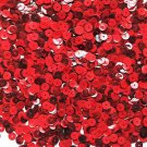6mm Flat Loose Sequin Paillette Deep Red Marbled Mottled Opaque Shiny