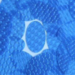 3D Blue Oval Sequin 2 inch Dimensional Reflector Sequin Paillettes Made in USA.
