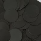 Sequin Black Matte Silk Frost ~ 30mm ROUND PAILLETTES ~ Flat Disc Made in USA