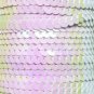 White Iris Pink Hue Sequin Trim 6mm 1/4" wide stitched, strung by the yard 15'