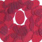 3D Red Oval Sequin 2 inch Dimensional Reflector Sequin Paillettes Made in USA.