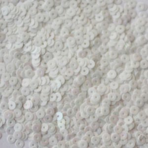 4mm Flat SEQUIN PAILLETTES ~ Opaque WHITE RAINBOW IRIS ~ Made in USA