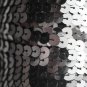 SEQUIN STRING TRIM ~ HEMATITE Premium ~ 6mm FLAT strung by the yard  Made in USA