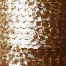 Gold Prism Multi Reflective Metallic Sequin Trim 10mm flat strung. Made in USA.