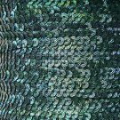 Sequin Stitched Trim 4mm ~ Van Gogh Starry Night Blue Green Embossed Made in USA