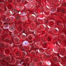 SEQUIN FACET 8mm Cup Loose PAILLETTE ~ Ruby Red Transparent See Thru ~ USA Made