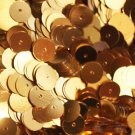 10mm Flat SEQUIN PAILLETTES ~ GOLD Metallic ~ Round Disc ~ Made in USA.
