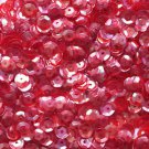 6mm Cup SEQUIN FACET Loose PAILLETTES ~ RUBY RED CRYSTAL Rainbow Iris ~ USA