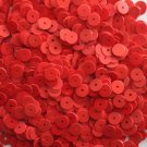 6mm Flat SEQUIN PAILLETTES ~ RED Opaque Bright Shiny ~ Round Disc ~ Made in USA