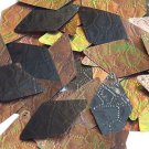 Sequin Bronze Gold Iris Diamond 1.75inch Tooled Leather Effect Couture Paillette