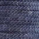 Sequin Trim Black Suede Velvet Flock 8mm flat strung by the yard. Made in USA.