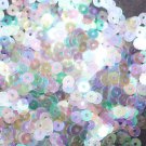 4mm Flat SEQUIN PAILLETTES ~ CRYSTAL IRIS RAINBOW cool hue ~ Made in USA