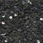 4mm Flat SEQUIN PAILLETTE Loose ~ Black Velvet Flock Suede ~ Made in USA