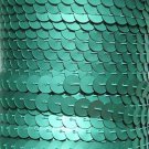 Sequin Trim Lt Green Matte Silk Frost 8mm flat strung by the yard. Made in USA.