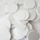 20mm ROUND SEQUIN PAILLETTES ~  WHITE Opaque Shiny~ Flat Sequin Disc Made in USA