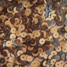 6mm Flat Round Loose SEQUINS PAILLETTE ~ WOOD GRAIN * WALNUT * ~  Made in USA