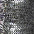 Sequin Stitched Trim 4mm ~ Deep Forest Green Transparent See-Thru ~ Made in USA