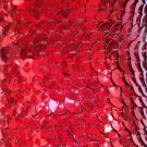 Sequin Trim Red Hologram Reflective 8mm flat strung by the yard. Made in USA.