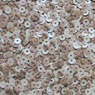4mm Flat SEQUIN PAILLETTE Loose ~ Oak Wood Effect Brown Beige ~ Made in USA