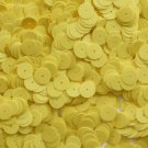 10mm Flat SEQUIN Loose PAILLETTES ~ Opaque SUN YELLOW ~ Round Disc ~ Made in USA