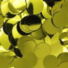 20mm ROUND SEQUIN PAILLETTES ~ YELLOW Metallic ~ Flat  Disc ~ Made in USA