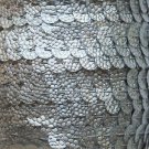 Sequin Trim Silver Nugget Snakeskin 8mm flat strung by the yard. Made in USA.