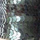 Deep Forest Green Metallic Sequin Trim 10mm flat strung by the yd. Made in USA.