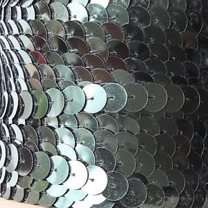 Deep Forest Green Metallic Sequin Trim 10mm flat strung by the yd. Made in USA.