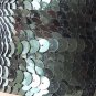 Deep Forest Green Metallic Sequin Trim 10mm flat strung by the yd. Made in USA.