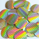Round Sequin 30mm Black Gold Fish Scale Effect Print Lazersheen Paillettes