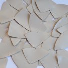 Fishscale Fin Sequin 1.5" Beige Opaque Vinyl Couture Paillettes