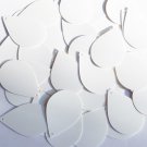 Teardrop Sequin 1.5" White Matte Silk Frost Couture Paillettes