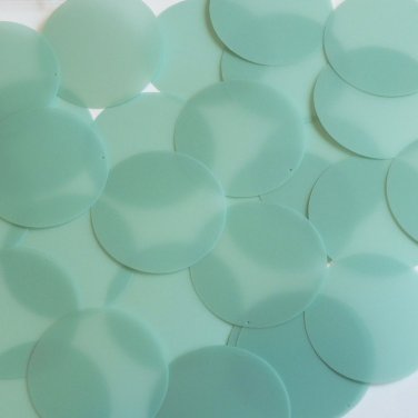 Round Sequin 40mm Seafoam Green Blue Matte Silk Frost Couture Paillettes