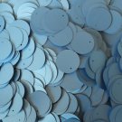 20mm Flat Round Sequin Paillettes Light Blue Matte Silk Frost. Made in USA