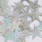 Star 5 Point Sequin 1.5" Silver Hologram Glitter Sparkle Metallic Paillettes