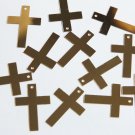 Sequin Simple Cross 1" Gold Metallic Couture Paillettes. Made in USA.