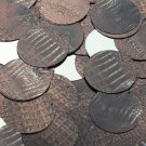 Round Sequin 1.5" Deep Brown Distressed Crocodile Print Metallic