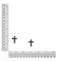 Sequin Simple Cross 1" Gold Hologram Glitter Sparkle Metallic. Made in USA