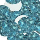 Round Sequin 1.5" Topaz Blue Gem Facetted Sparkle Opaque