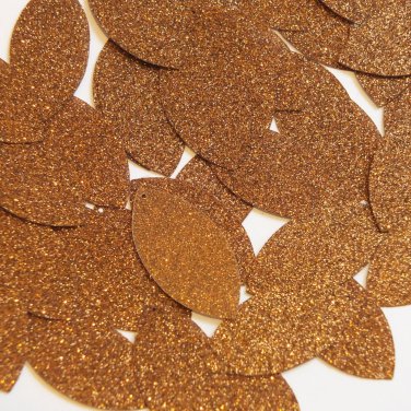 Navette Leaf Sequin 1.5" Copper Metallic Sparkle Glitter Texture Paillettes