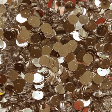 10mm Flat Round Sequin Top Hole Paillettes ~ Gold Metallic ~ Loose sequins