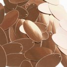 Copper Shiny Metallic Sequins Oval 1.5" Large Couture Paillettes