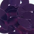 Deep Purple Metallic Shiny Navette Leaf 1.5" Couture Sequin Paillettes