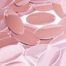 Pink Shiny Metallic Sequins Oval 1.5" Large Couture Paillettes