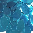 Deep Turquoise Shiny Metallic Navette Leaf 1.5" Couture Sequin Paillettes